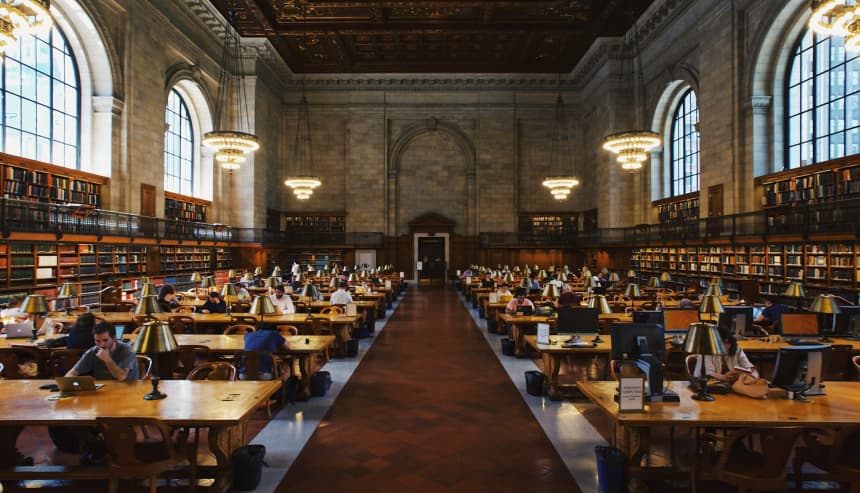 Library at prestigious university
