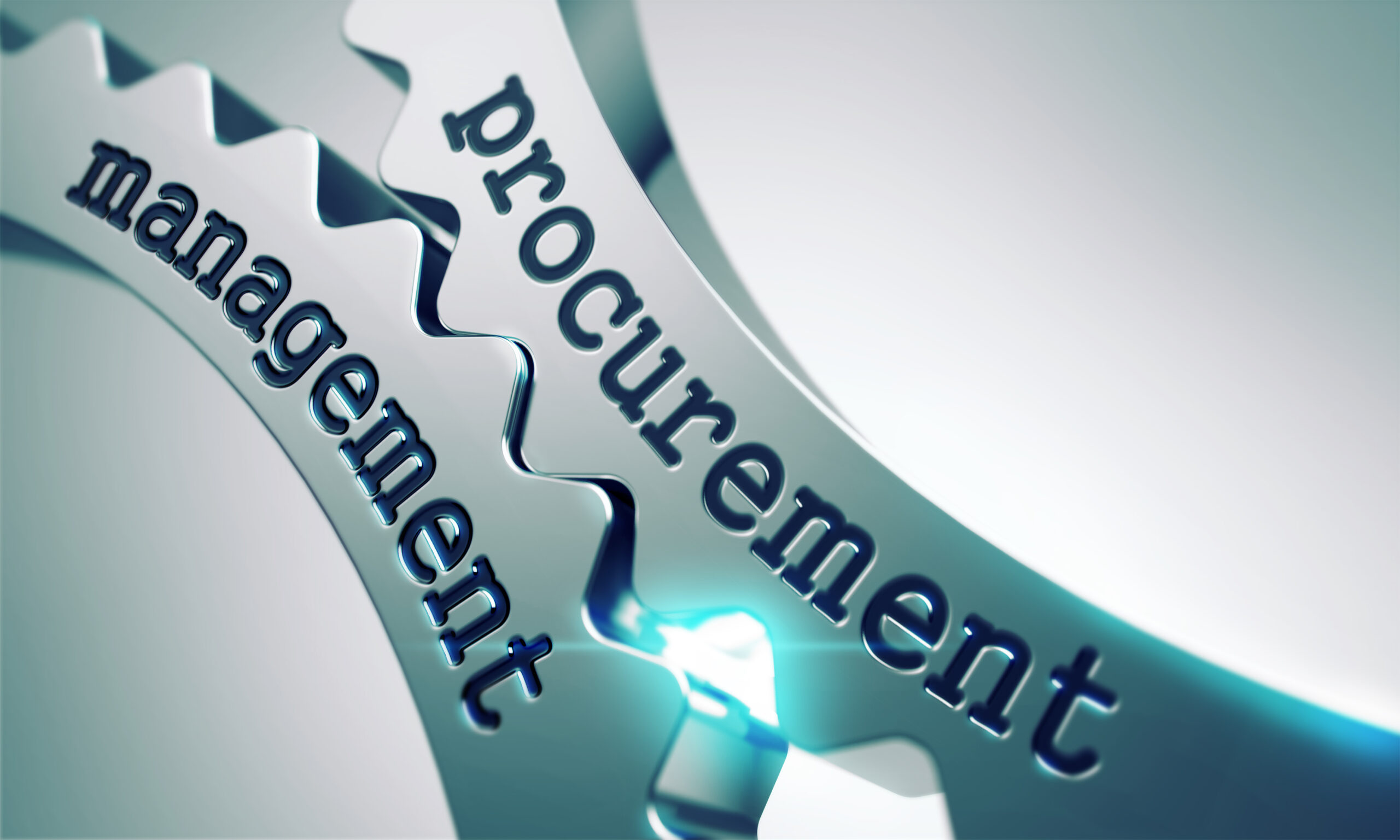 image with words procurement and management intersecting on gears