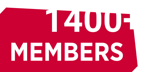 1400+ members